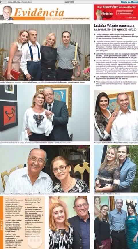 Lucinha Valente comemora aniversário em grande estilo