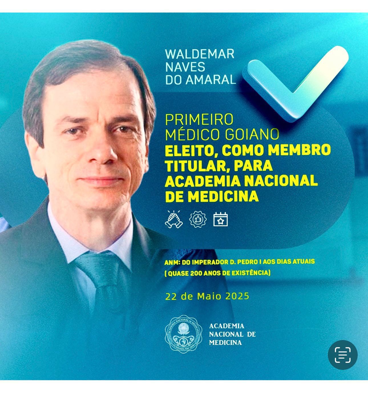 Primeiro médico goiano eleito, como membro titular, para a academia nacional de medicina…