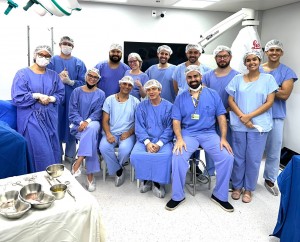 “Equipe de Medicina Fetal (Prof Waldemar Naves do Amaral) e de Neurocirurgia (Prof Paulo Ronaldo) realizam a primeira cirurgia fetal de MENINGOCELE a céu aberto, com sucesso, de Goiás/Centro- Oeste”. FM/HC-Ebserh/UFG…