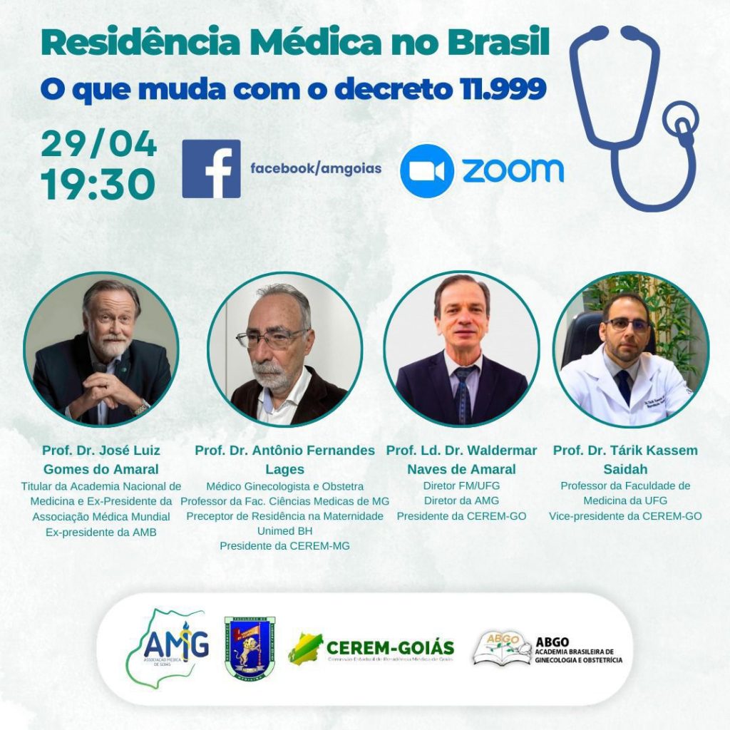 Comissão de Residência Médica preocupado com o decreto do governo federal que modifica as regras da residência médica no Brasil. Evento em Goiás dia 29/04/2024 para discutir esse tema e propor soluções as alterações instaladas…